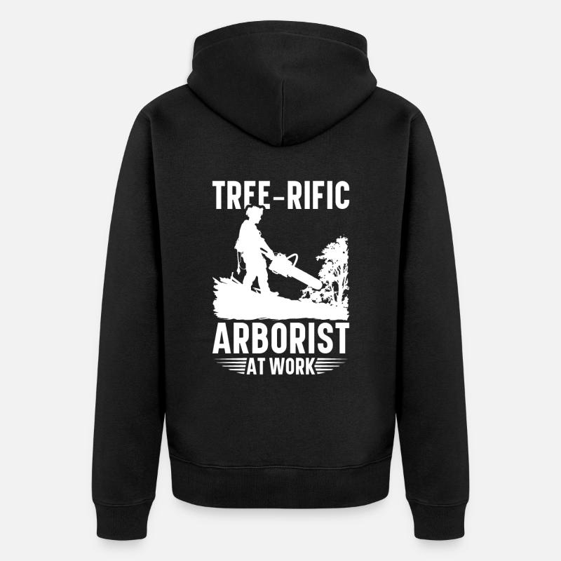 Arborist Baumpfleger Baumkletterer Baumklettern - Unisex Premium Bio Zip Hoodie - Schwarz