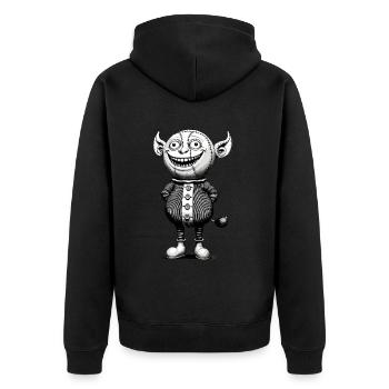 Monstre effrayant Design Tenue de gnome d’Halloween - Veste à capuche bio Premium Unisexe - noir - Dos - Nico (187cm)