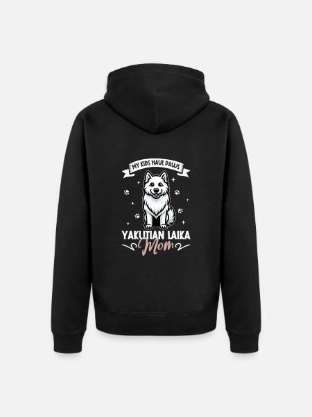 Yakutskaya Laïka Maman - Veste à capuche bio Premium Unisexe - noir
