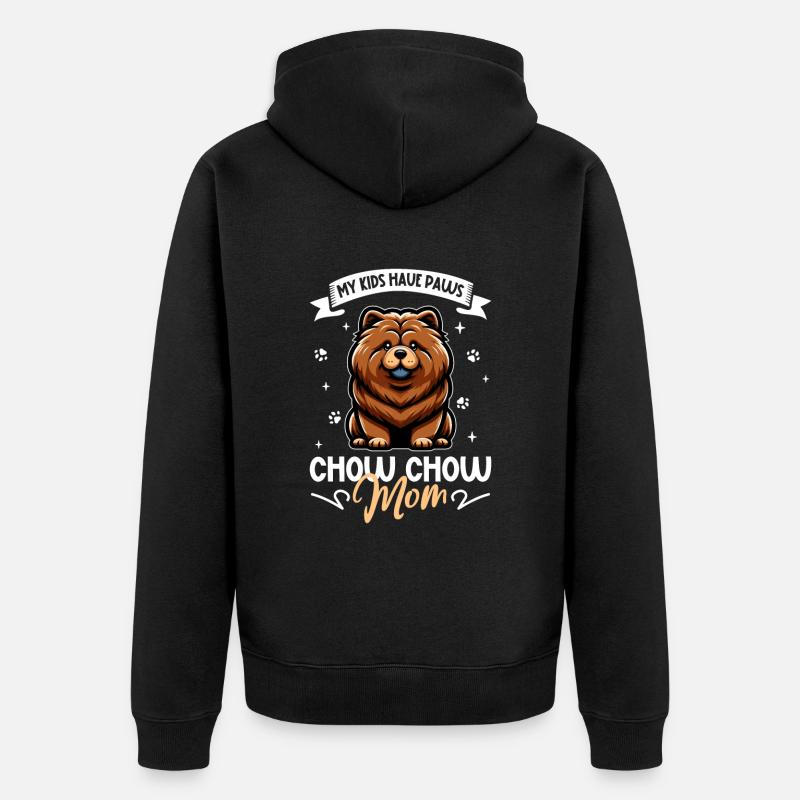 Chow Chow Mama - Veste à capuche bio Premium Unisexe - noir
