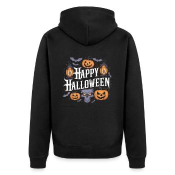 Halloween Squelette Effrayant Effrayant Horreur Fête - Veste à capuche bio Premium Unisexe - noir - Dos - Nico (187cm)