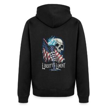 Halloween, Squelette, Effrayant, Effrayant, Horreur, Fête - Veste à capuche bio Premium Unisexe - noir - Dos - Nico (187cm)