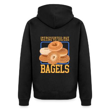 Bagel Bagel Pain Beigel Cadeau - Veste à capuche bio Premium Unisexe - noir - Dos - Nico (187cm)