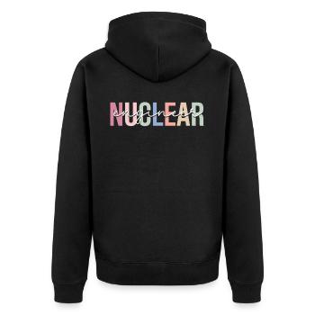 Nuclear Engineer Engineering - Unisex Premium Organic Zip Hoodie - black - Back - Nico (187cm)