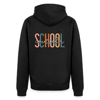 Conseiller scolaire Conseiller scolaire - Veste à capuche bio Premium Unisexe - noir - Dos - Nico (187cm)