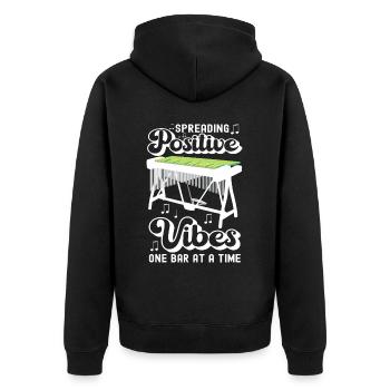 Vibraphon, vibraphoniste - Veste à capuche bio Premium Unisexe - noir - Dos - Nico (187cm)