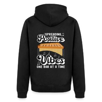 Vibraphon, vibraphoniste - Veste à capuche bio Premium Unisexe - noir - Dos - Nico (187cm)
