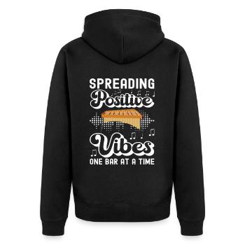 Vibraphon, vibraphoniste - Veste à capuche bio Premium Unisexe - noir - Dos - Nico (187cm)