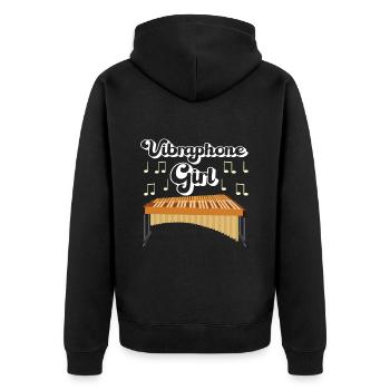 Vibraphon, vibraphoniste - Veste à capuche bio Premium Unisexe - noir - Dos - Nico (187cm)