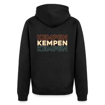 Campine, Rhénanie-du-Nord-Westphalie - Veste à capuche bio Premium Unisexe - noir - Dos - Nico (187cm)