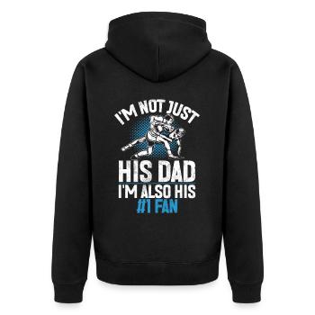 Lutte Papa Lutteur Fête des Pères Hommes - Veste à capuche bio Premium Unisexe - noir - Dos - Nico (187cm)