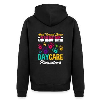 Gott Fand Einige Der Besten Männer Und Machte Sie - Unisex Premium Bio Zip Hoodie - Schwarz - Hinten - Nico (187cm)