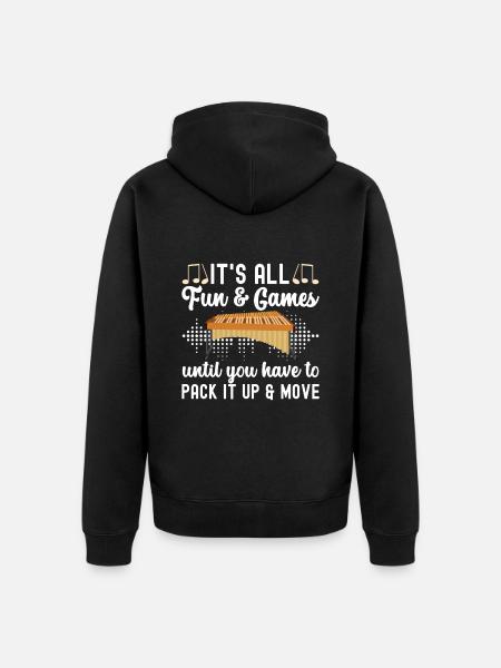 Vibraphon, vibraphonist - Unisex Premium Organic Zip Hoodie - black