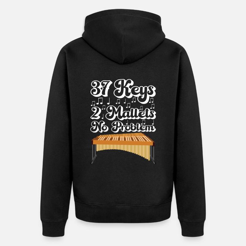 Vibraphon, vibraphonist - Unisex Premium Organic Zip Hoodie - black