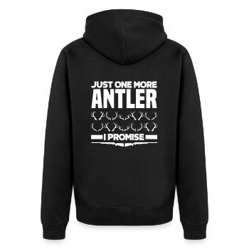 Un seul bois de plus promis au chasseur - Veste à capuche bio Premium Unisexe - noir - Dos - Nico (187cm)