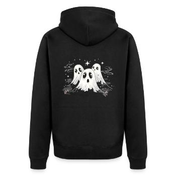 Appât fantôme Paranormal Chasseur de fantômes - Veste à capuche bio Premium Unisexe - noir - Dos - Nico (187cm)