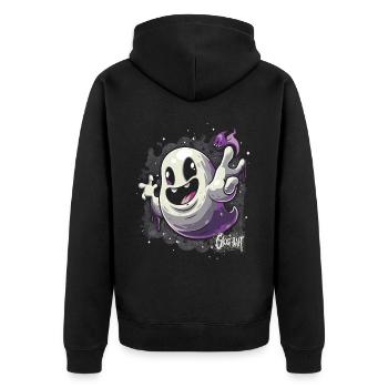 Appât fantôme Paranormal Chasseur de fantômes - Veste à capuche bio Premium Unisexe - noir - Dos - Nico (187cm)