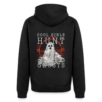 Appât fantôme Paranormal Chasseur de fantômes - Veste à capuche bio Premium Unisexe - noir - Dos - Nico (187cm)