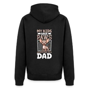 Argentine Pila Papa - Veste à capuche bio Premium Unisexe - noir - Dos - Nico (187cm)
