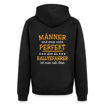Rally driver rally driving - Unisex Premium Organic Zip Hoodie - black - Back - Nico (187cm)