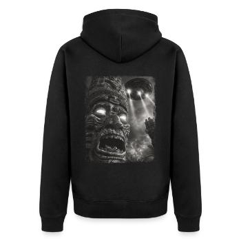 Tiki Luau Tiki Masque OVNI Alien Alien Self - Veste à capuche bio Premium Unisexe - noir - Dos - Nico (187cm)
