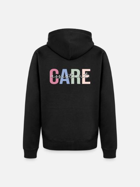 Pflegeassistentin Patientenpflegeassistentin PCA K - Unisex Premium Bio Zip Hoodie - Schwarz