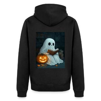 Cadeau d’Halloween Femmes Hommes Enfants Décoration - Veste à capuche bio Premium Unisexe - noir - Dos - Nico (187cm)