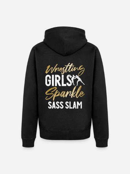 Lutteuse Fille Grappling Lutteuse Femmes - Veste à capuche bio Premium Unisexe - noir