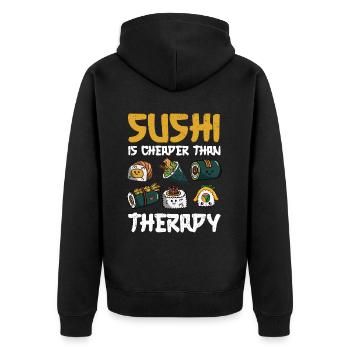 Sushi - Veste à capuche bio Premium Unisexe - noir - Dos - Nico (187cm)