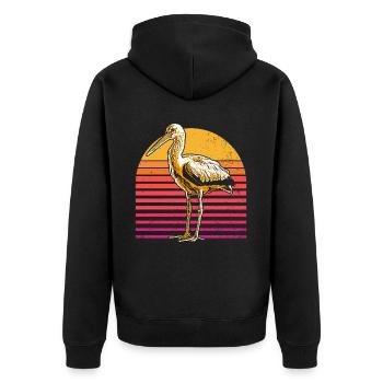 Cigogne - Veste à capuche bio Premium Unisexe - noir - Dos - Nico (187cm)