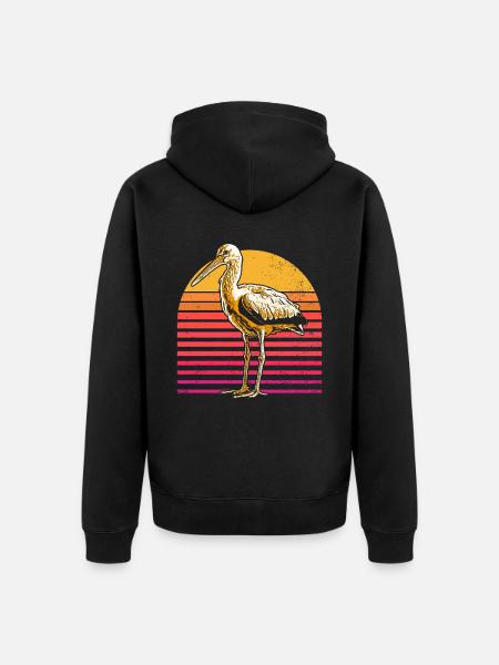 Cigogne - Veste à capuche bio Premium Unisexe - noir