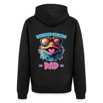 Dragon barbu disant papa drôle dragon barbu cadeau - Veste à capuche bio Premium Unisexe - noir - Dos - Nico (187cm)