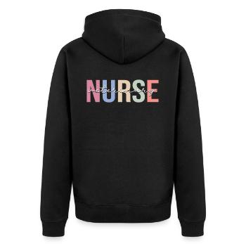 Veterinary Assistant Veterinary Assistant - Unisex Premium Organic Zip Hoodie - black - Back - Nico (187cm)