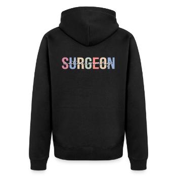 Veterinarian Surgeon Vet Tech - Unisex Premium Organic Zip Hoodie - black - Back - Nico (187cm)