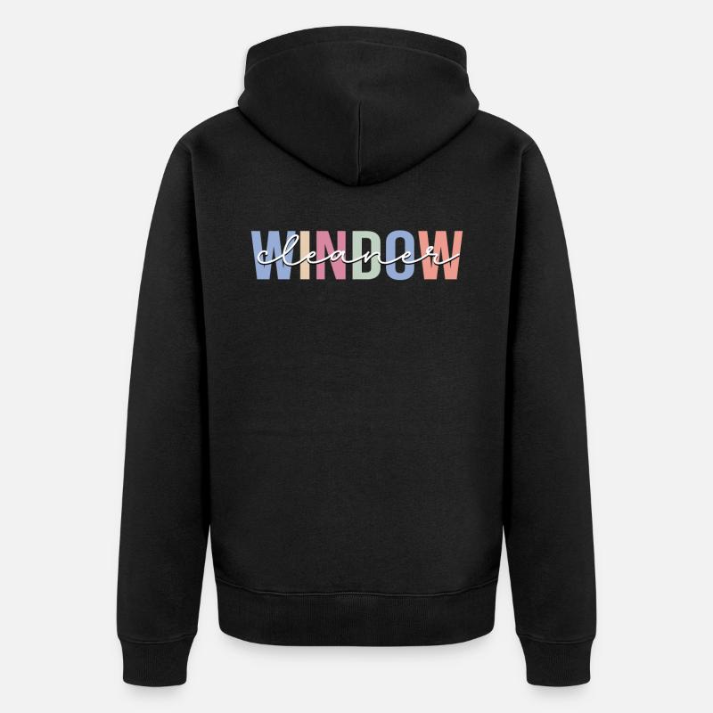 Window cleaner cleaning - Unisex Premium Organic Zip Hoodie - black