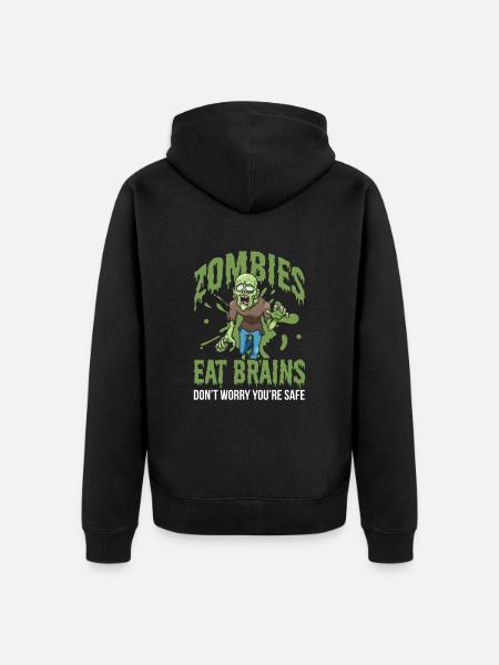 Zombie Zombie-Jäger Zombieapokalypse Geschenk - Unisex Premium Bio Zip Hoodie - Schwarz