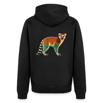 Lémurien Madagascar - Veste à capuche bio Premium Unisexe - noir - Dos - Nico (187cm)