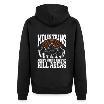 Les montagnes ne sont pas drôles, ce sont des collines, des randonnées - Veste à capuche bio Premium Unisexe - noir - Dos - Nico (187cm)