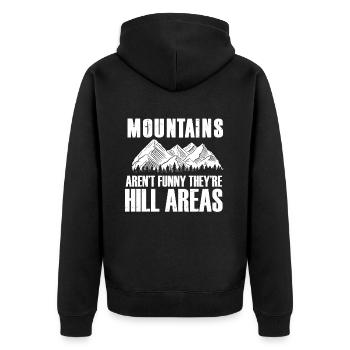 Les montagnes ne sont pas drôles, ce sont des collines, des randonnées - Veste à capuche bio Premium Unisexe - noir - Dos - Nico (187cm)