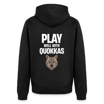 Jouez bien avec Lover Australian de Qoukka - Veste à capuche bio Premium Unisexe - noir - Dos - Nico (187cm)