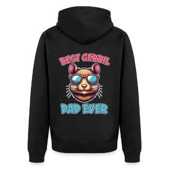 Gerbille disant Gerbil papa Drôle Gerbille Cadeau - Veste à capuche bio Premium Unisexe - noir - Dos - Nico (187cm)