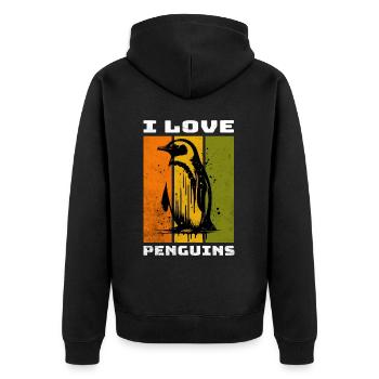 Pingouin Pingouin - Veste à capuche bio Premium Unisexe - noir - Dos - Nico (187cm)