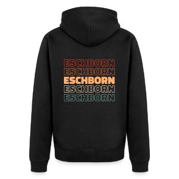 Ville allemande d’Eschborn, Hesse - Veste à capuche bio Premium Unisexe - noir - Dos - Nico (187cm)