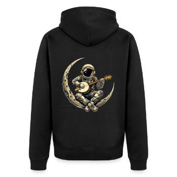 Astronaute Space Moon Bluegrass Banjo - Veste à capuche bio Premium Unisexe - noir - Dos - Nico (187cm)