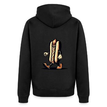 Hot Dog effrayant pour des films effrayants Délicieux Halloween - Veste à capuche bio Premium Unisexe - noir - Dos - Nico (187cm)
