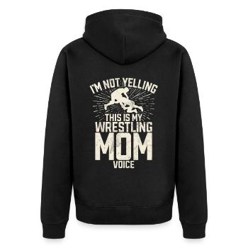Lutte Maman Lutteuse Femmes Combattante - Veste à capuche bio Premium Unisexe - noir - Dos - Nico (187cm)