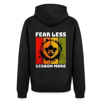 Gibbon de Hainan Gibbon à crête - Veste à capuche bio Premium Unisexe - noir - Dos - Nico (187cm)