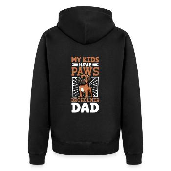Broholmer Papa - Veste à capuche bio Premium Unisexe - noir - Dos - Nico (187cm)