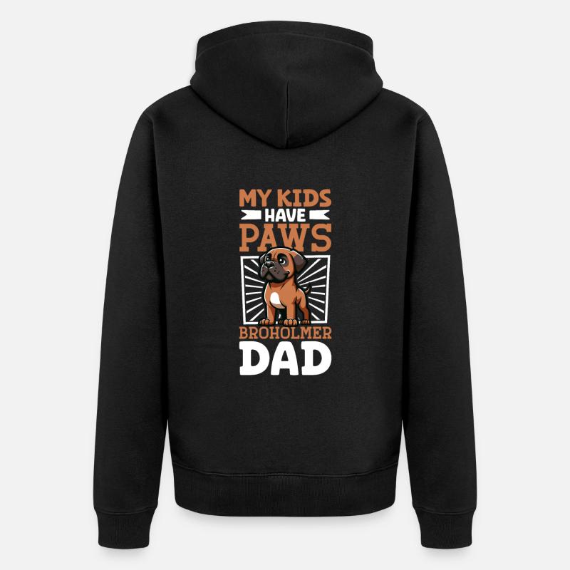 Broholmer Papa - Veste à capuche bio Premium Unisexe - noir