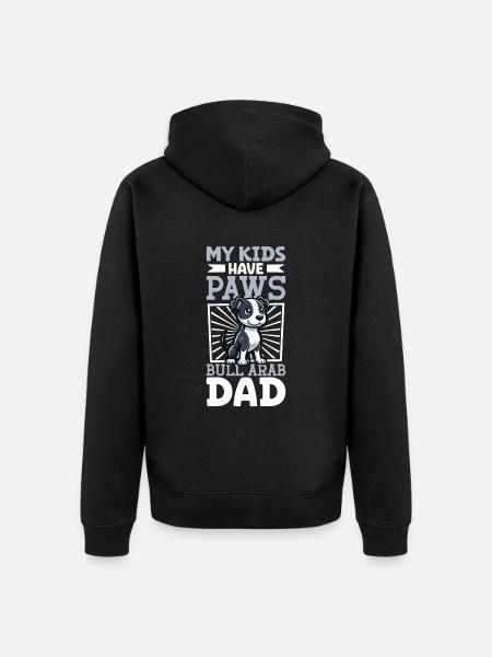 Bull Arab Papa - Unisex Premium Organic Zip Hoodie - black